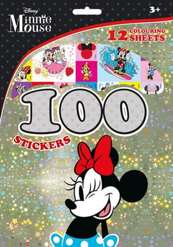 Minnie - 100 samolepek s omalovánkovými listy