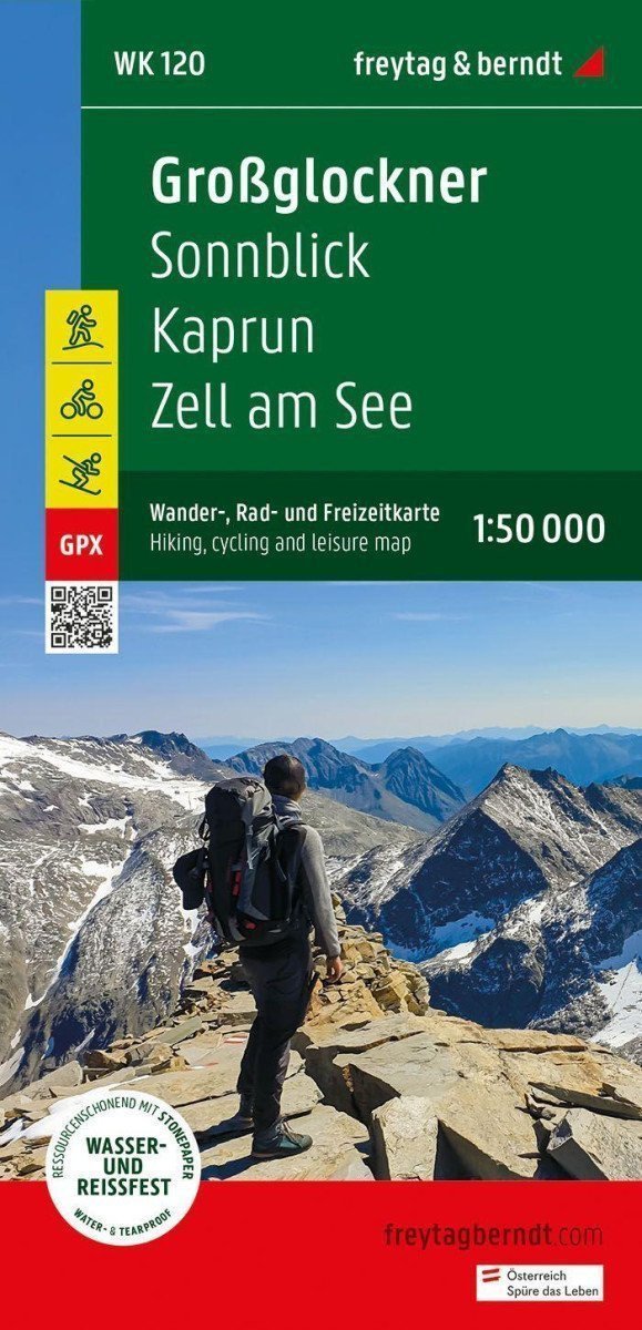 Großglockner - Sonnblick - Kaprun - Zell am See 150 000  turistická mapa