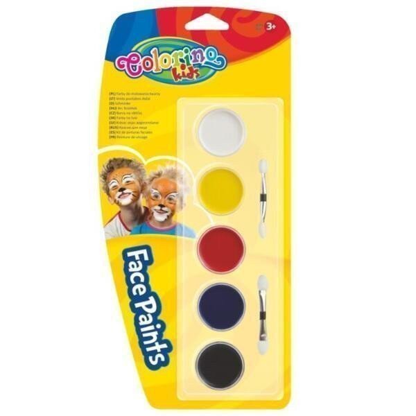 Colorino barvy na obličej - suché štěteček 5 barev