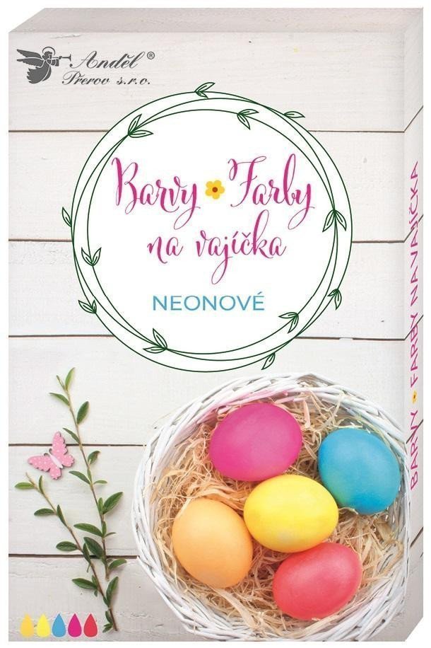 Barvy na vajíčka gelové neonové 5ks v balení