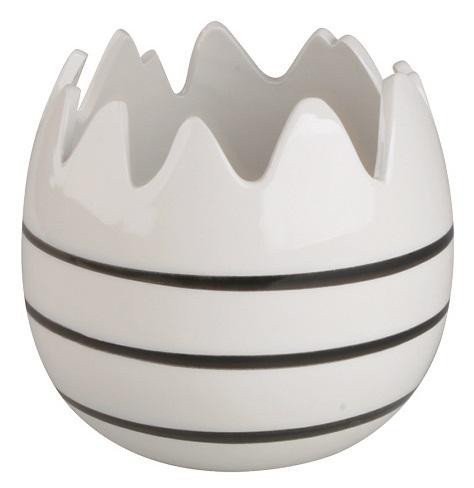 Květináč z keramiky s černými pruhy 125 x 11 cm