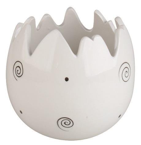 Květináč z keramiky s puntíky 125 x 11 cm