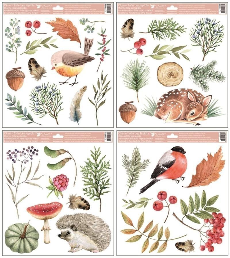 Okenní fólie podzimní les 30 x 335 cm