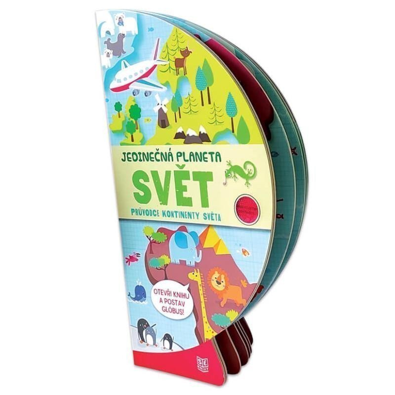 Jedinečná planeta - Svět  Rozkládací kniha s pevnými listy ve tvaru globusu
