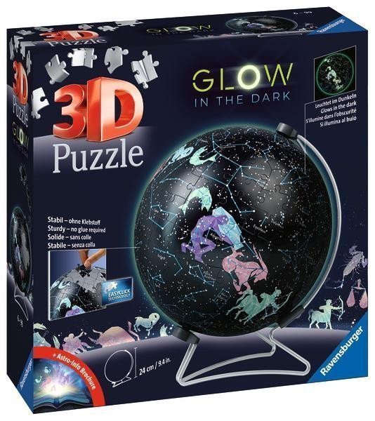3D Puzzle-Ball Svítící globus Hvězdná obloha 180 dílků