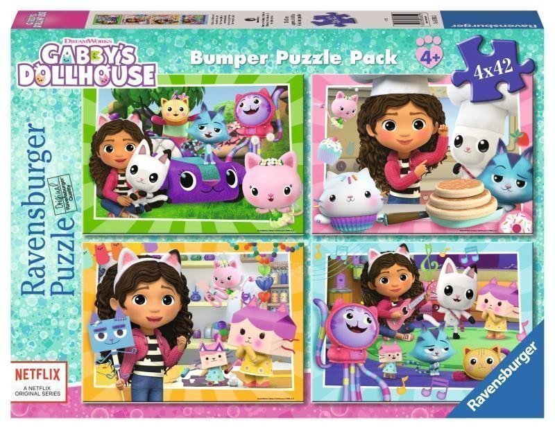 Puzzle Gabbys Dollhouse 4x42 dílků