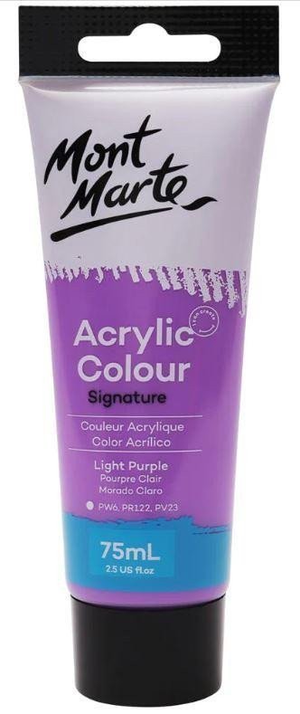 Mont Marte Akrylová barva 75ml - sv fialová Light Purple tuba