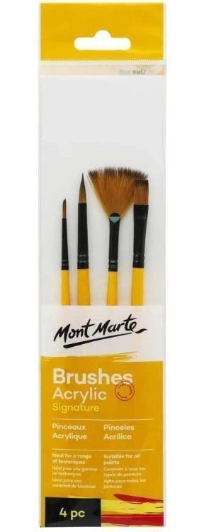 Mont Marte Sada štětců na akryl 0010 PP obal 4 ks