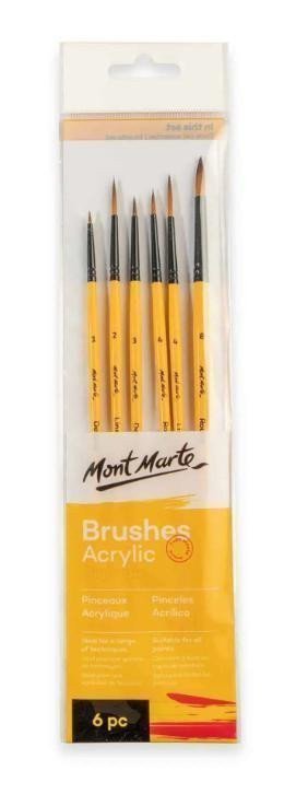 Mont Marte Sada štětců na akryl 0008 PP obal 6 ks