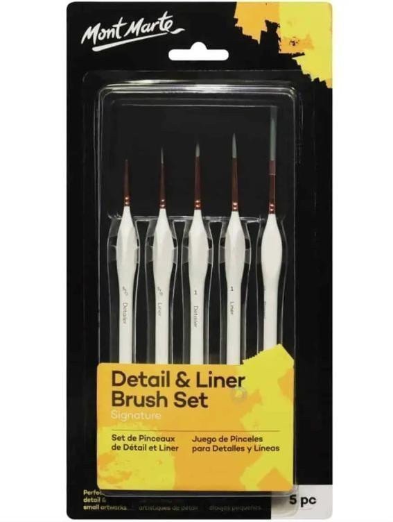 Mont Marte Sada štětců Detail  Liner 0034 blistr 5 ks