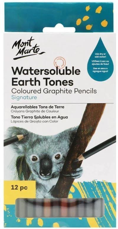 Mont Marte Sada akvarelových barevných grafitových tužek 011712 ks