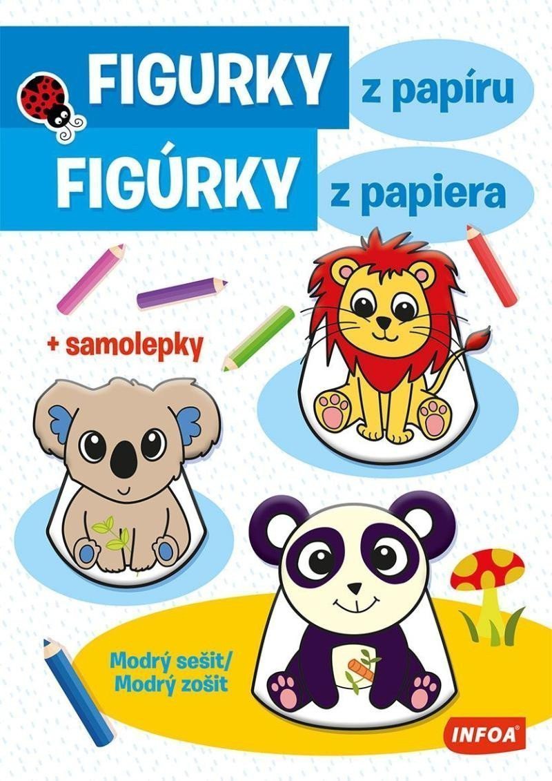 Figurky z papíru - Modrý sešit  Figúrky z papiera - Modrý zošit  samolepky