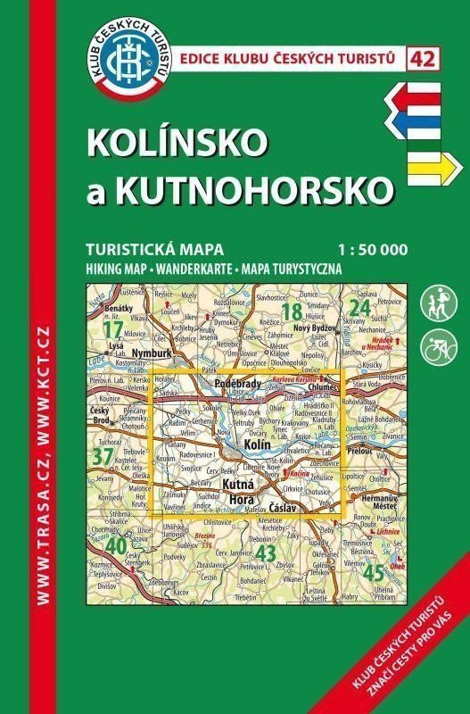 KČT 42 Kolínsko a Kutnohorsko 150 000 Turistická mapa