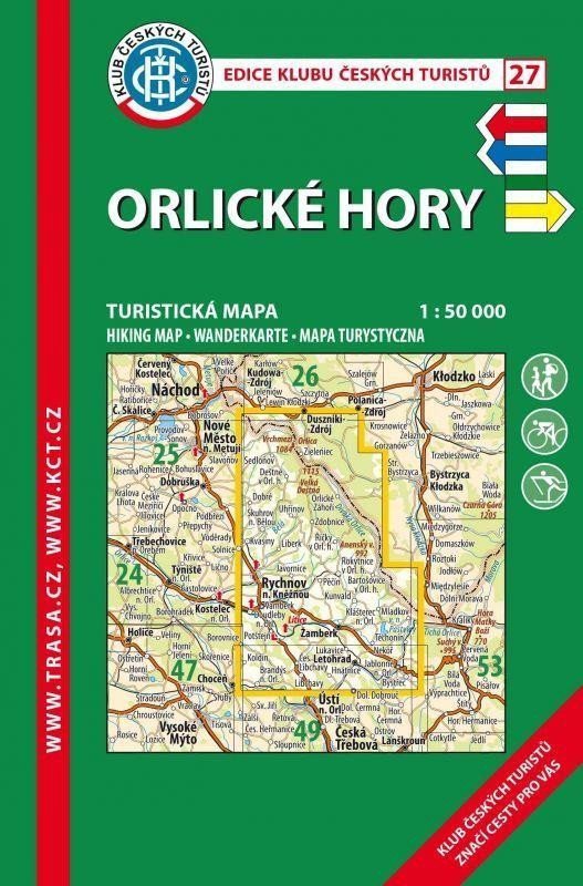 KČT 27 Orlické hory 150 000 Turistická mapa