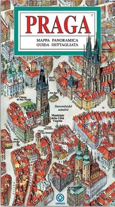 Praha - Panoramatická mapa  italsky – Corbijn Anton