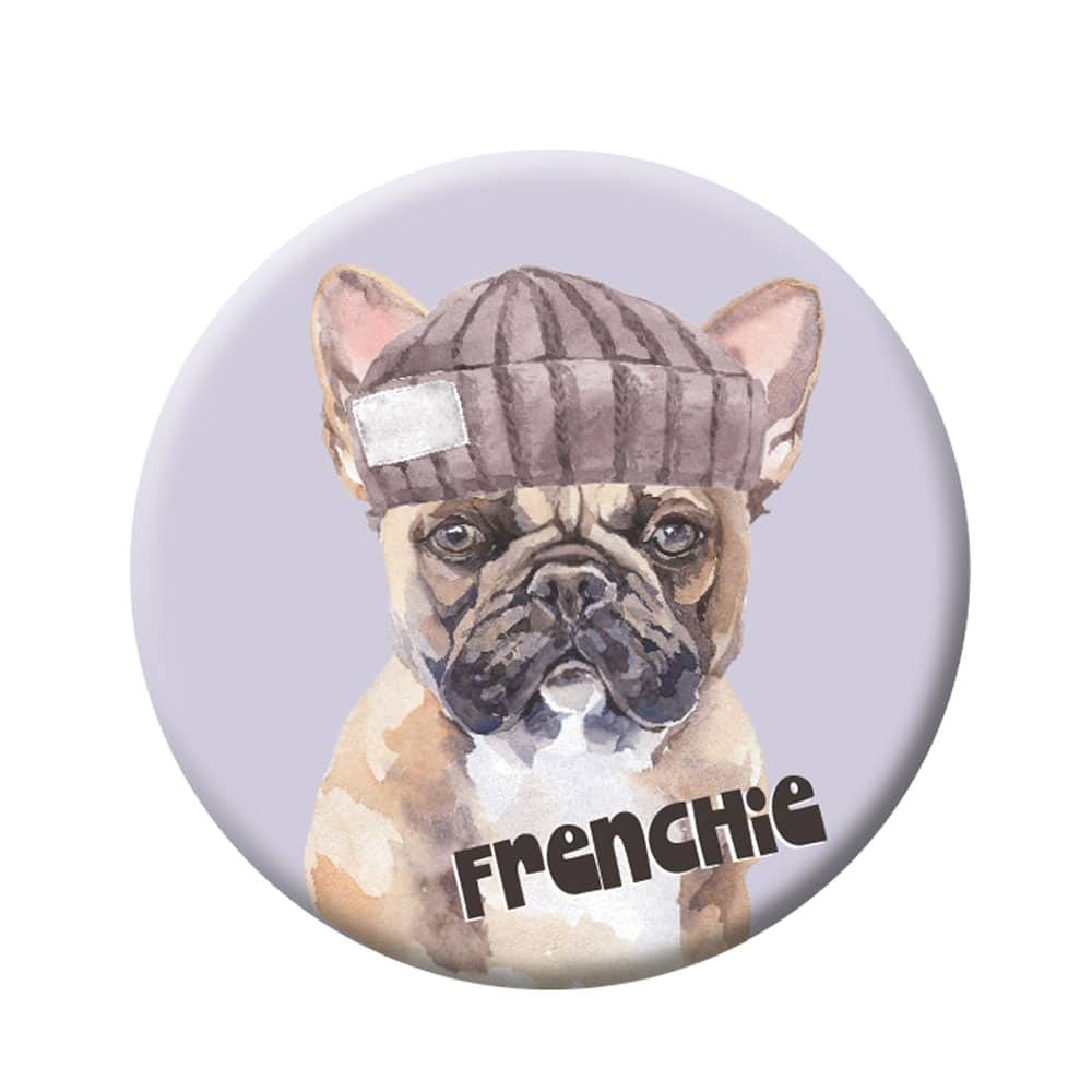 Frenchie Dog Breed Button Badge with Safety Pin