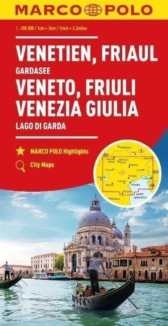 Itálie č4 - Veneto Friuli Lago di Garda 1200 000  regionální mapa MARCO POLO