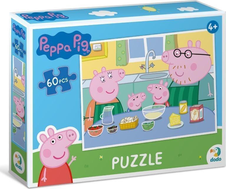 Puzzle Prasátko Peppa Společné vaření 60 dílků