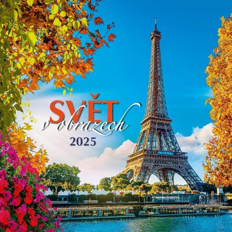 Kalendář 2025 Svět v obrazech nástěnný 33 x 33 cm