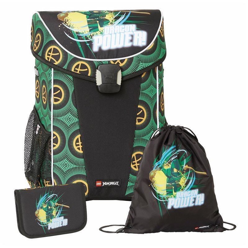 LEGO Ninjago Dragon Powe Easy Light - školní aktovka 3 dílný set