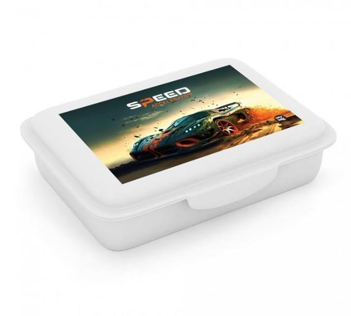 Box na svačinu s přihrádkou - Auto