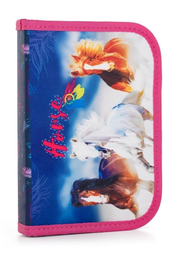 Penál 1 patrový 2 chlopně prázdný - Kůň