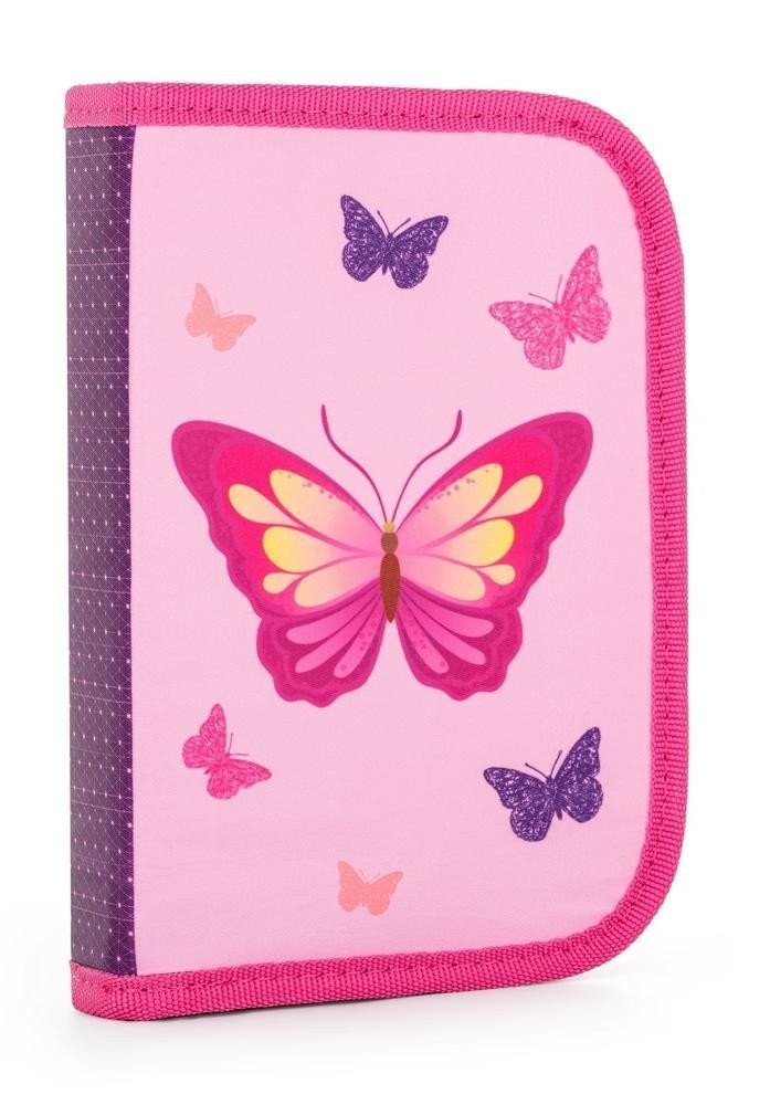 Penál 1 patrový 2 chlopně prázdný - Motýl