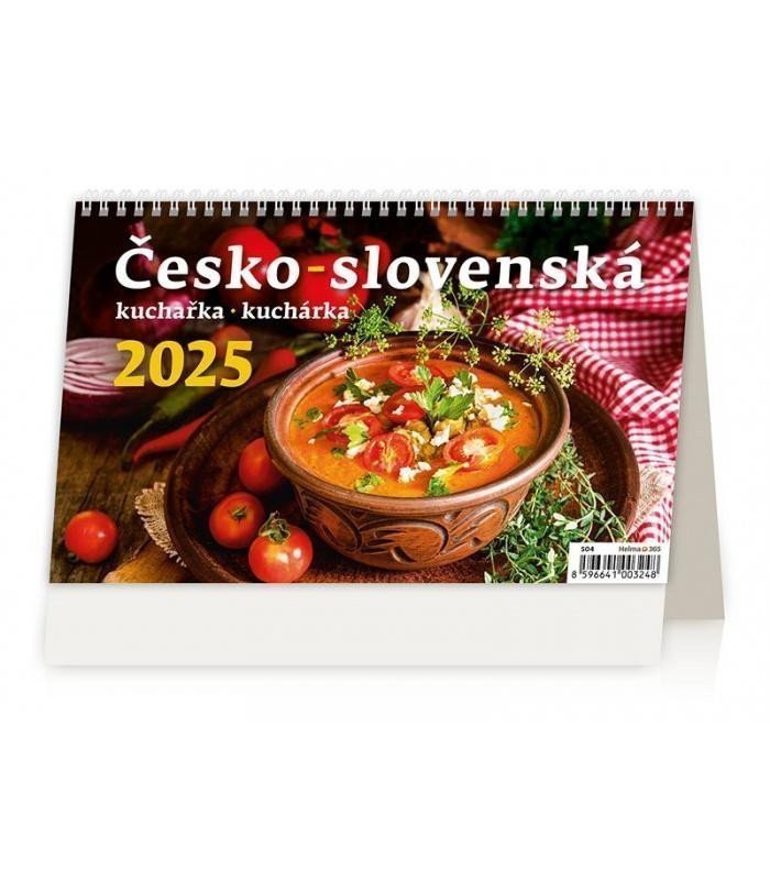 Kalendář stolní 2025 - Česko-slovenská kuchařka  kuchárka