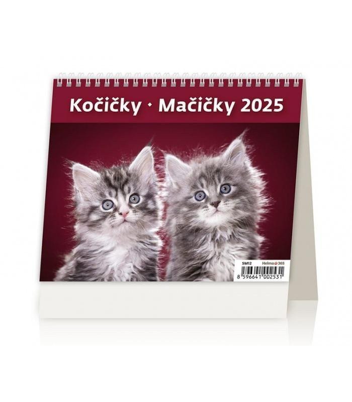 Kalendář stolní 2025 - MiniMax Kočičky  Mačičky