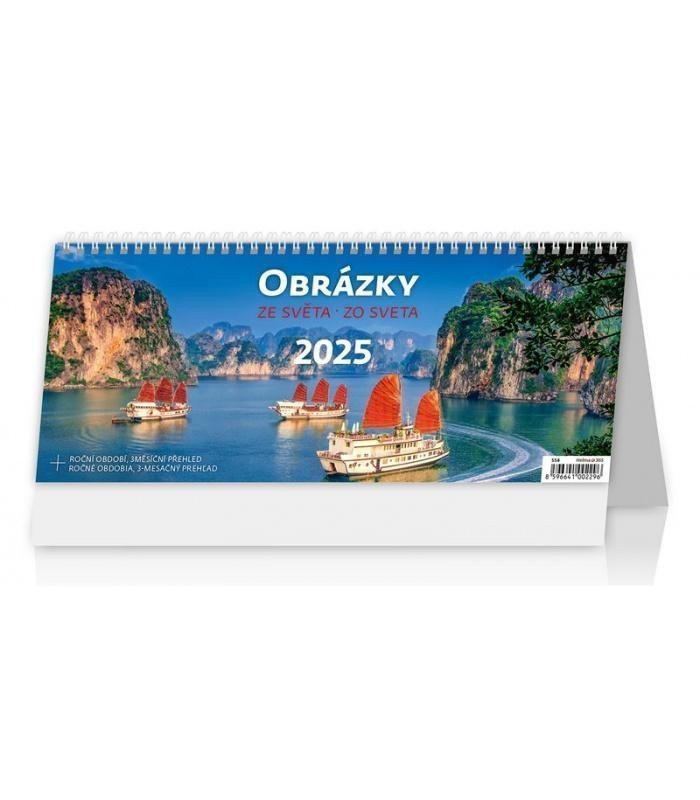 Kalendář stolní 2025 - Obrázky ze světa  Obrázky zo sveta