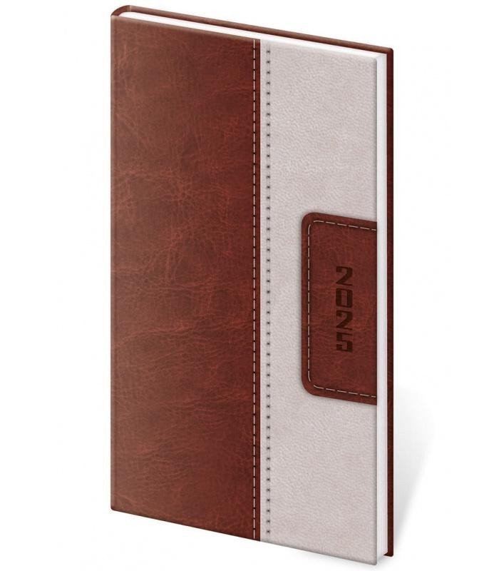 Diář 2025 Classic týdenní kapesní hnědobéžová