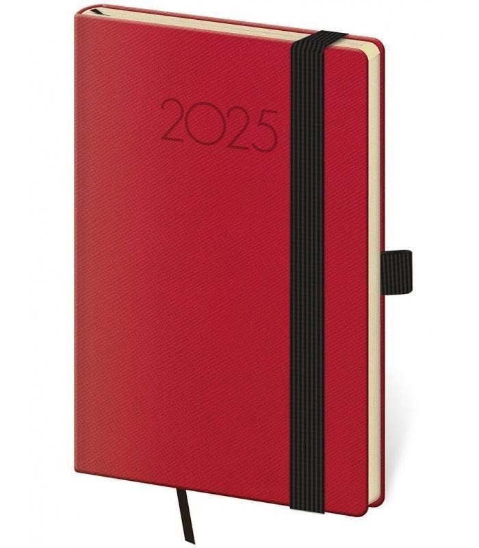 Diář 2025 New Praga týdenní A5 červená