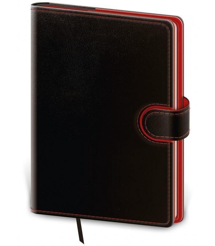 Diář 2025 Flip denní A5 černočervená