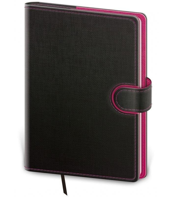 Diář 2025 Flip denní A5 antracitmagenta