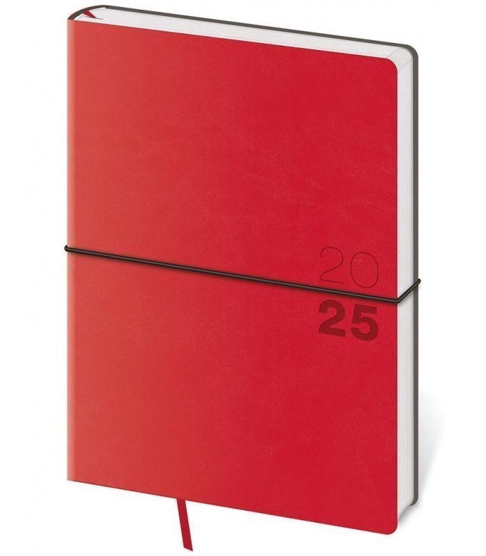 Diář 2025 Flexio denní A5 červená