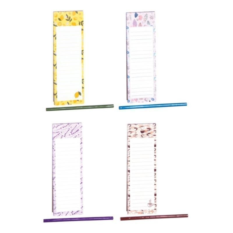 Magnetický blok s tužkou 60 listů 75 x 24 cm MIX