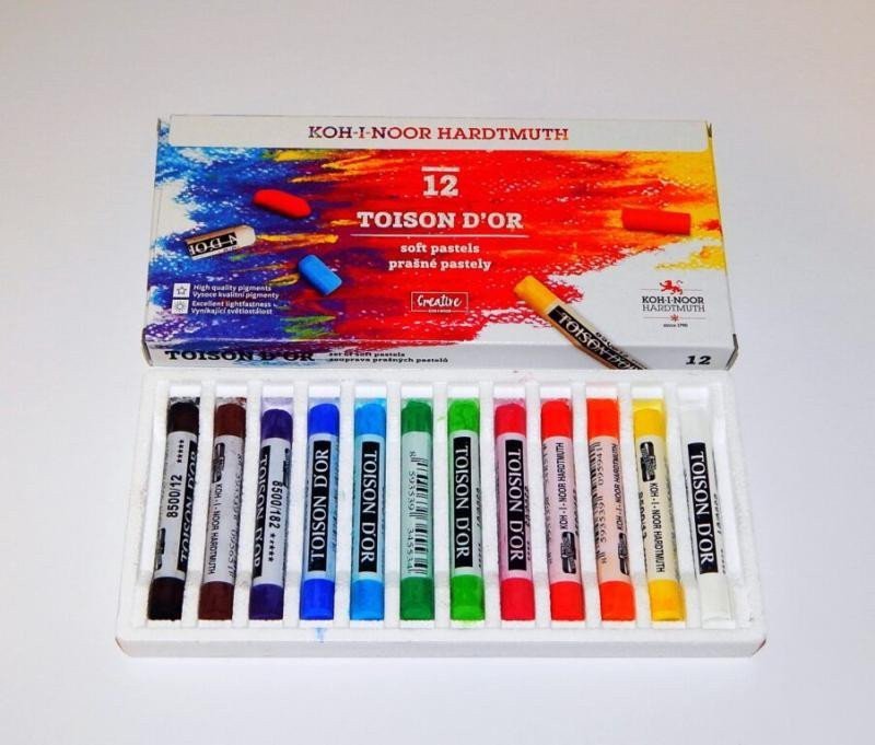 Koh-i-noor prašné pastely TOISON DOR 12 barev