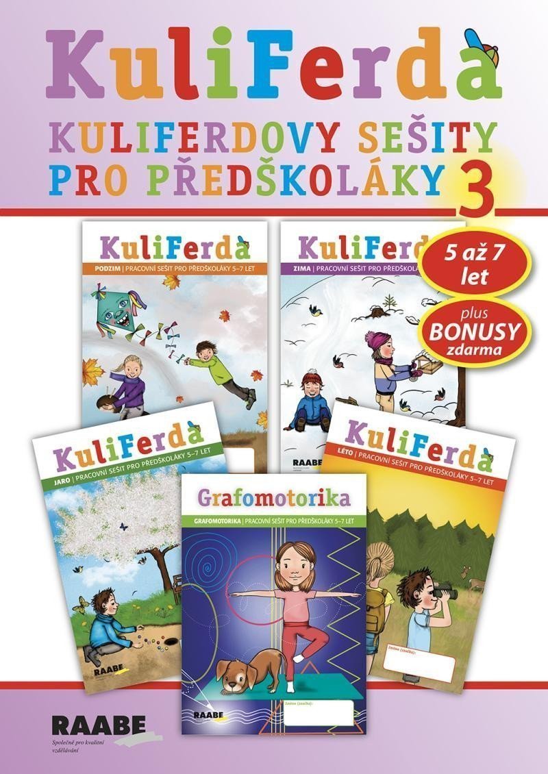 KuliFerda 5–7 let - SADA 5 pracovních sešitů č3