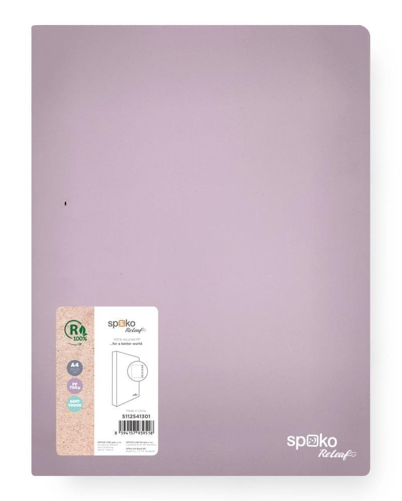Spoko ReLeaf kroužkový pořadač 4RO 35mm A4 SoftTouch - fialový