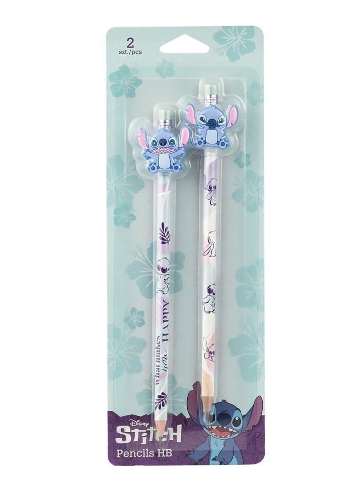 Colorino sada tužek  Stitch HB s barevnou pryží blistr 2 ks