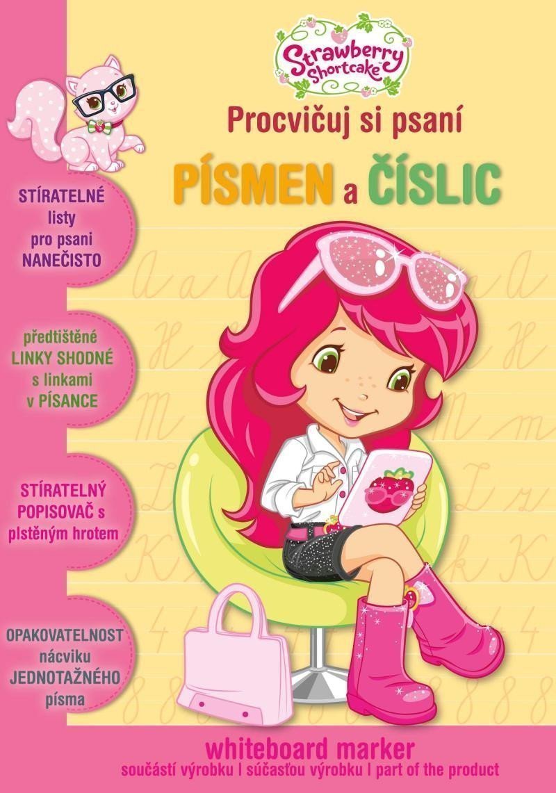 Strawberry - Procvičuj si psaní písmen a číslic  popisovač