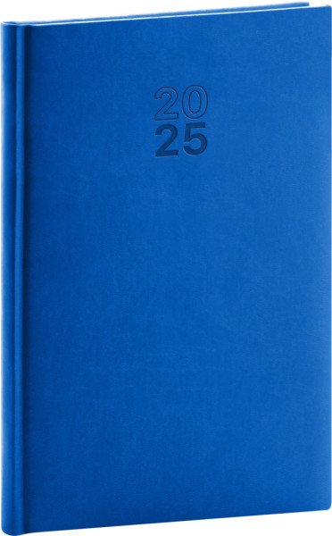 Diář 2025: Aprint - modrý, týdenní, 15 × 21 cm