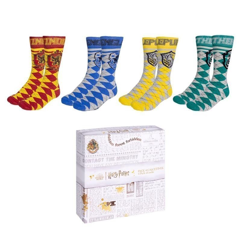 Harry Potter Set ponožek 4 páry - Bradavické koleje