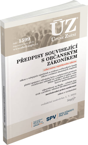 ÚZ 1599 Předpisy související s občanským zákoníkem - veřejné rejstříky evidence skutečných majitelů mezinárodní právo soukromé