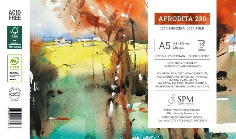 Grafický blok Afrodita 230 gm2 A5