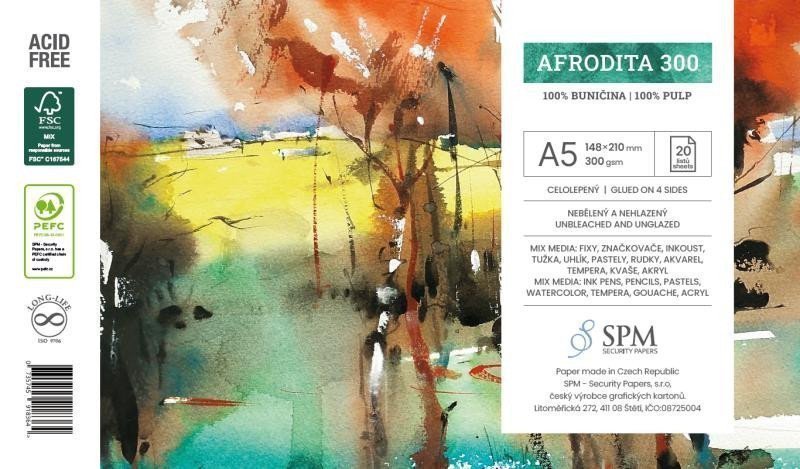 Grafický blok Afrodita 300 gm2 A5