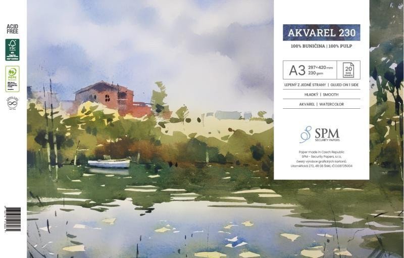 Grafický blok Akvarel 230 gm2 A3