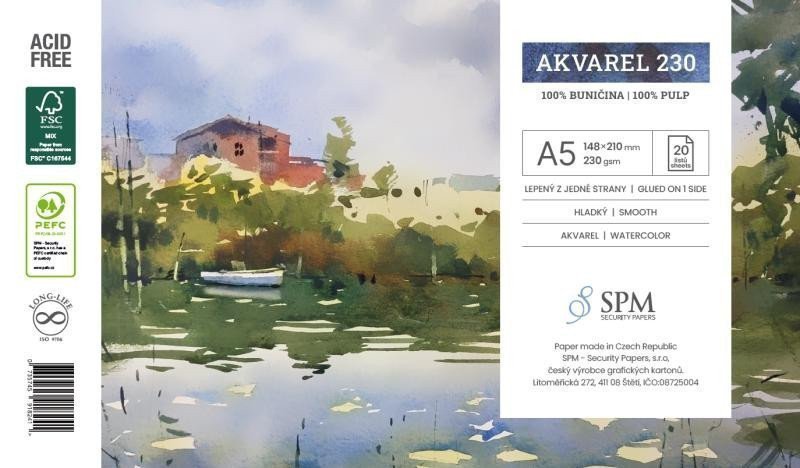 Grafický blok Akvarel 230 gm2 A5
