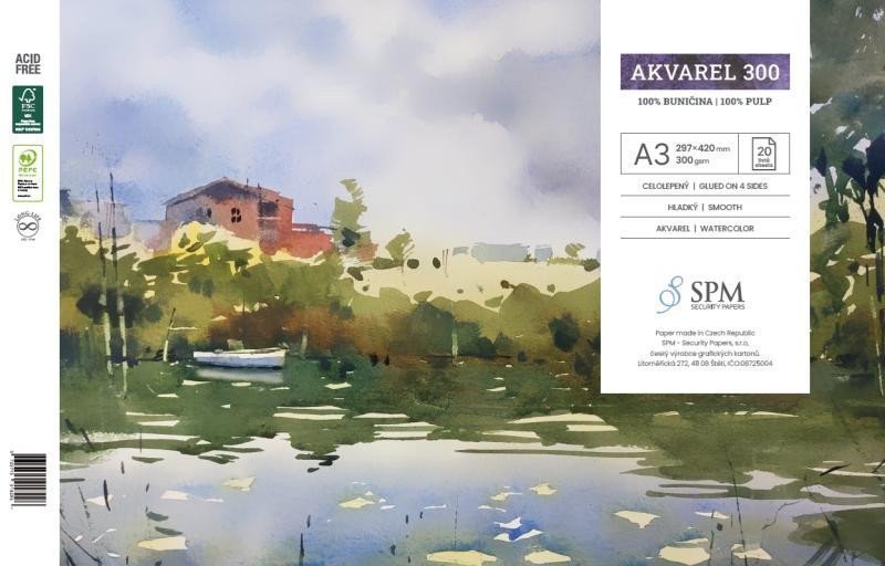 Grafický blok Akvarel 300 gm2 A3