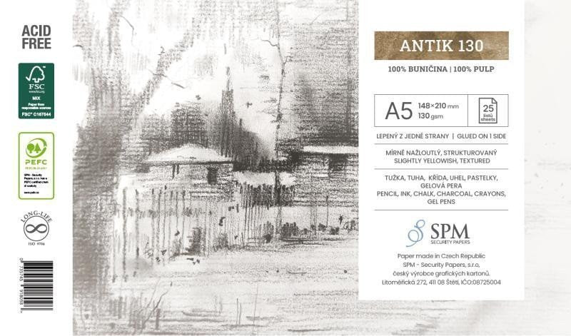 Grafický blok Antik 130 gm2 A5